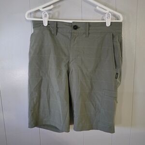 O'Neill Hybrid Shorts Mens 30 Green Pinstripe Boardshorts‎ Utility Pocket 2686